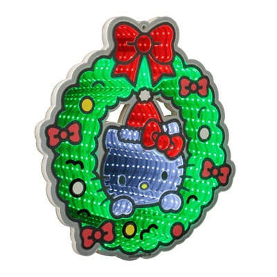 Hello Kitty Hanging Wreath Ekkolight 15”D Acrylic UL Plug
