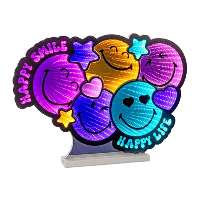 Smiley Happy Life Ekkolight 14.5”H Acrylic UL Plug