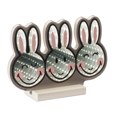 Smiley Triple Bunny Ekkolight 6.75”H Acrylic UL Plug