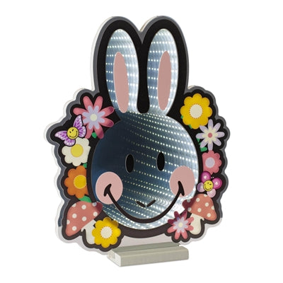 Smiley Bunny in Garden Ekkolight 16”H Acrylic UL Plug