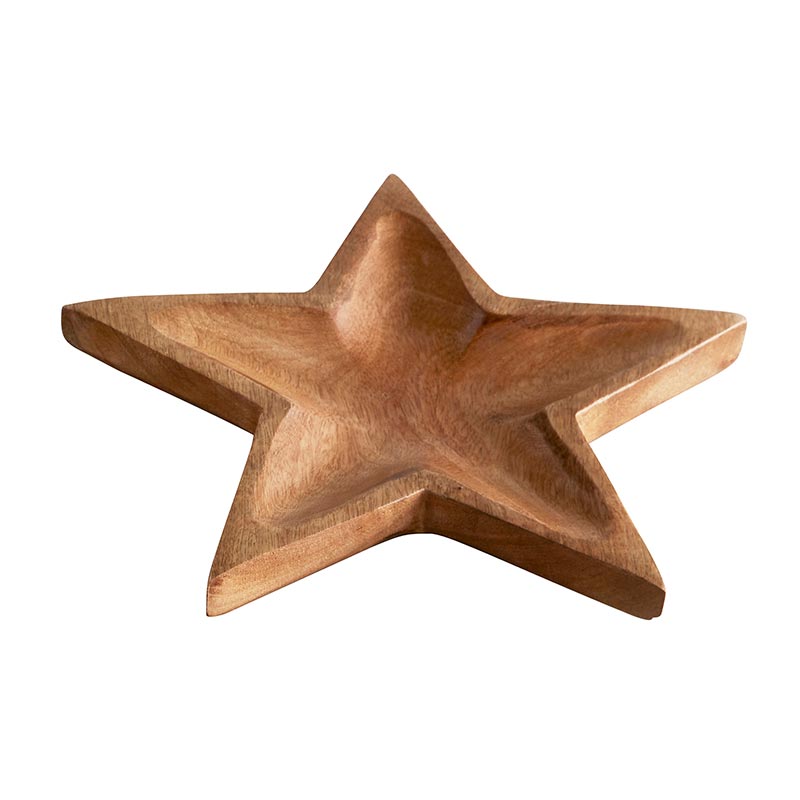 Carved Wooden Star Tray (Medium)