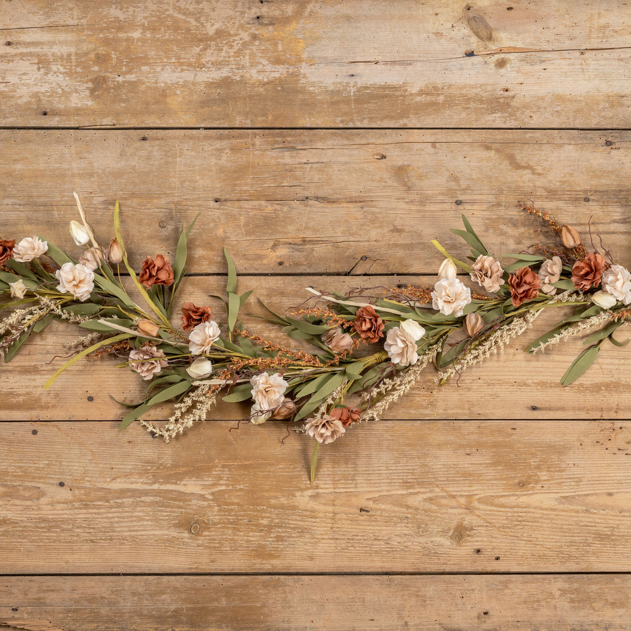 5' Fall Hues Carnation & Lantern Garland