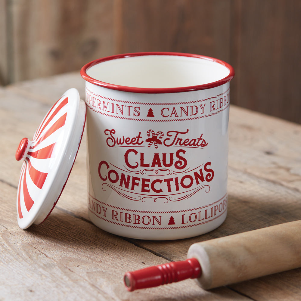 Overaized Claus Confections Canister