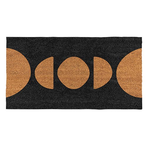 Modern Black Coir Doormat