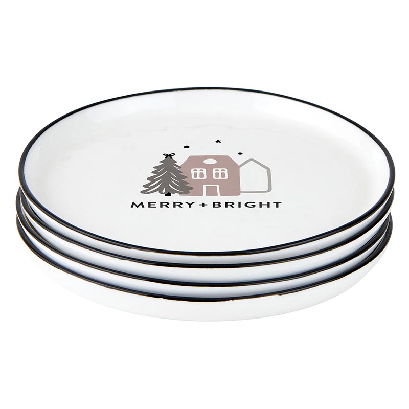 Holiday Appetizer Plates (S/4)