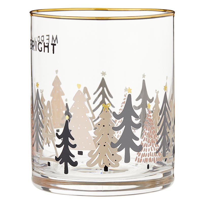 Merry & Bright Christmas Village Glass