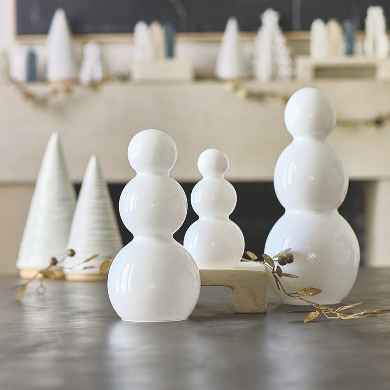 Glass Snowmen (S/2)