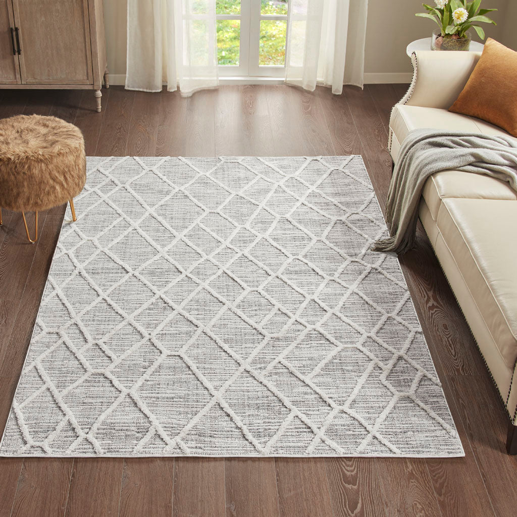 Ashley Trellis Geometric Woven Area Rug