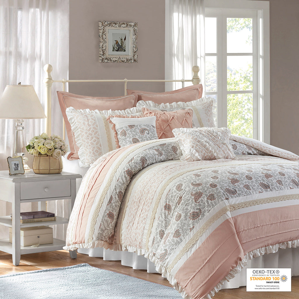 Dawn 9 Piece Cotton Percale Comforter Set