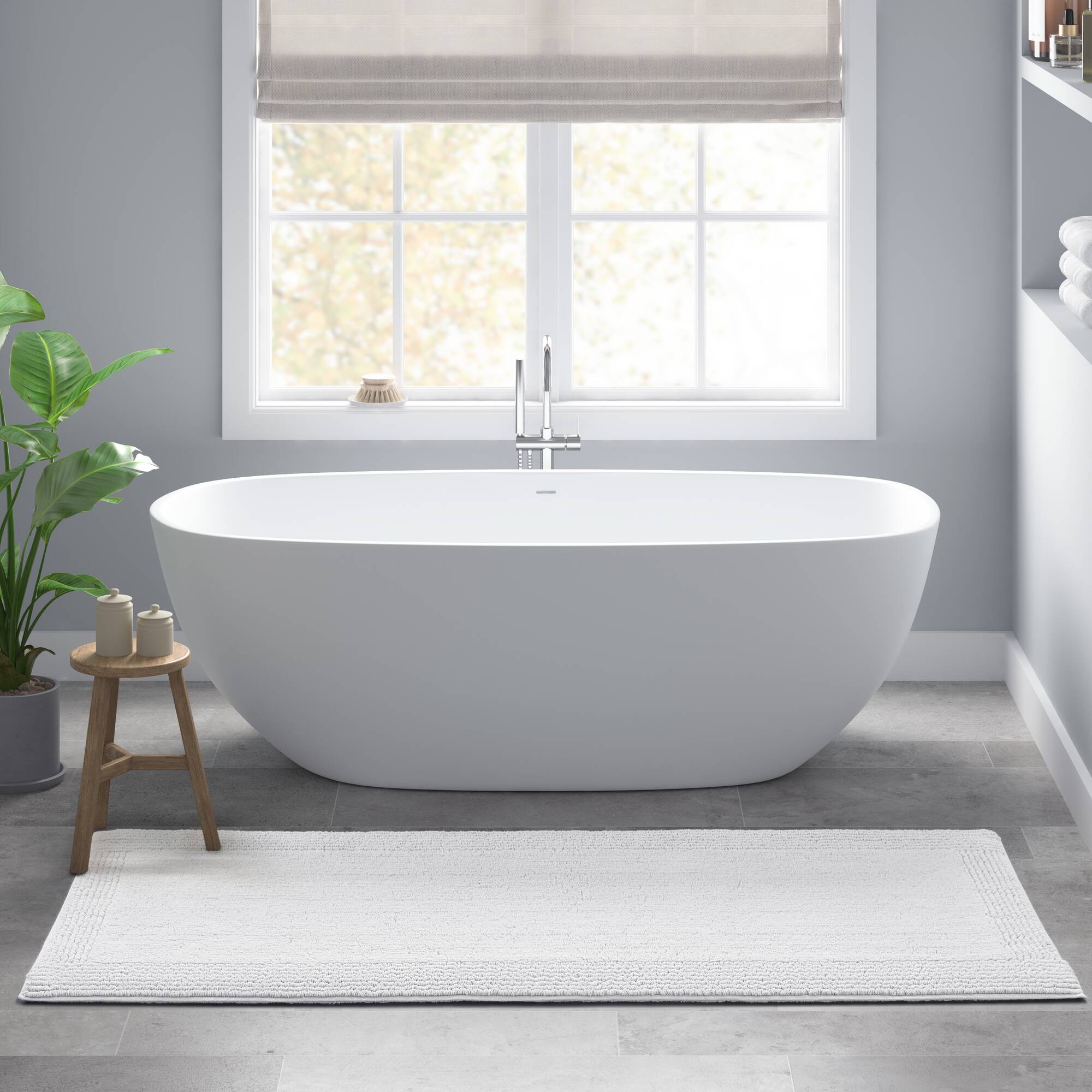 Splendor 100% Cotton Tufted 3000 GSM Reversible Bath Rug