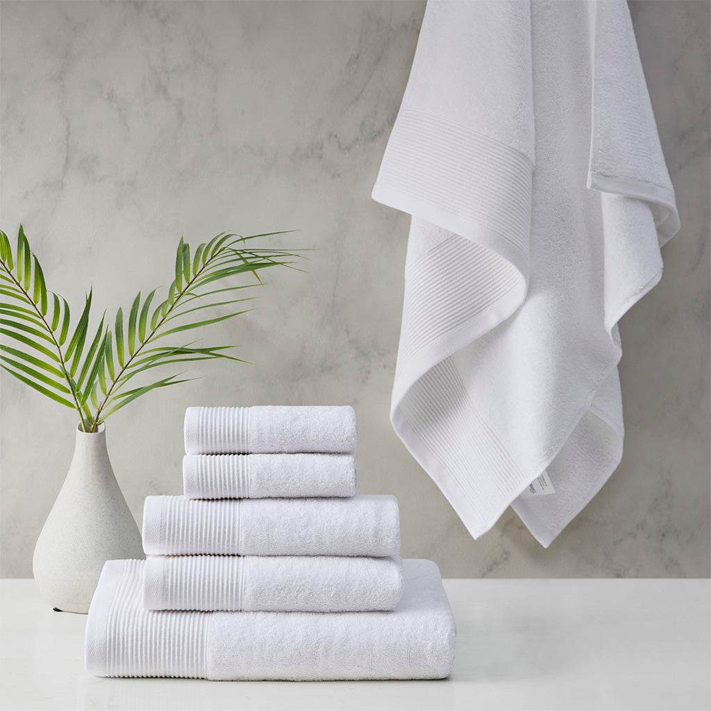 Nuage Cotton Tencel Blend Antimicrobial 6 Piece Towel Set