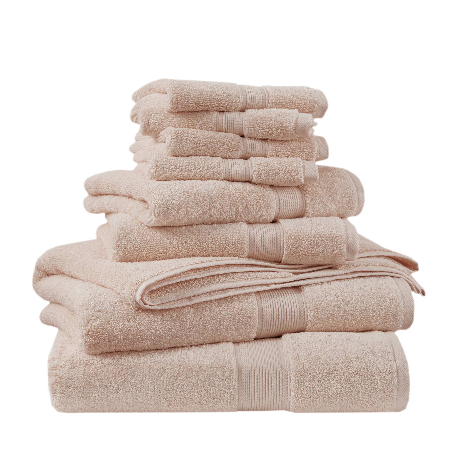 800GSM 100% Cotton 8 Piece Antimicrobial Towel Set