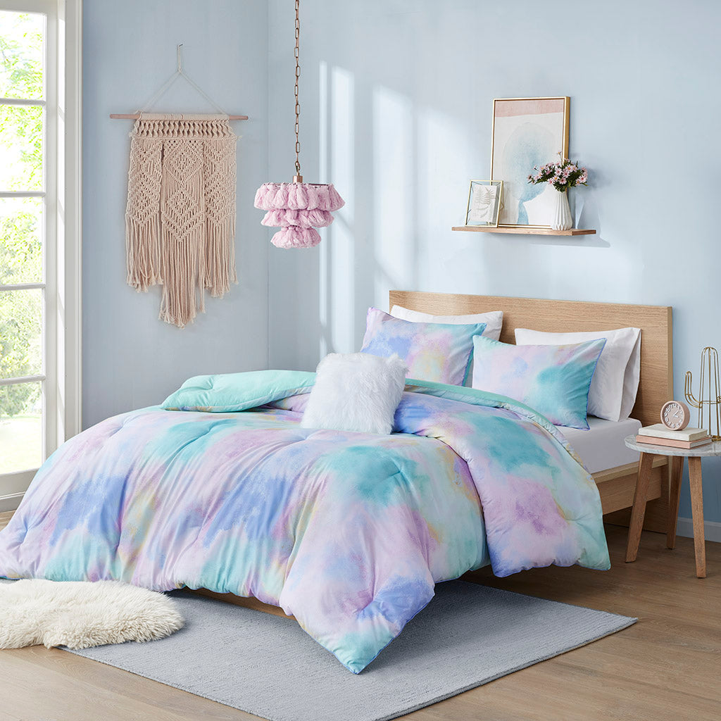 Cassiopeia Floral Striped Comforter Set