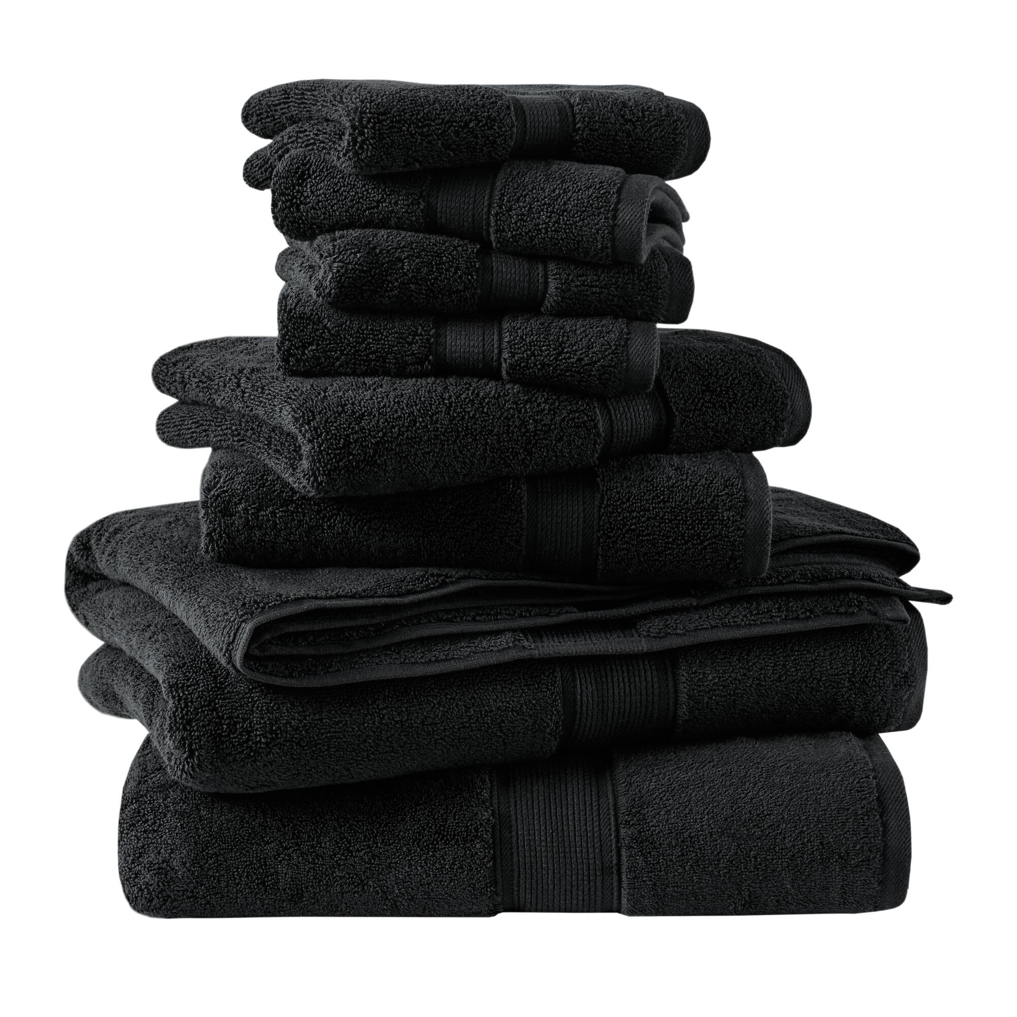 800GSM 100% Cotton 8 Piece Antimicrobial Towel Set