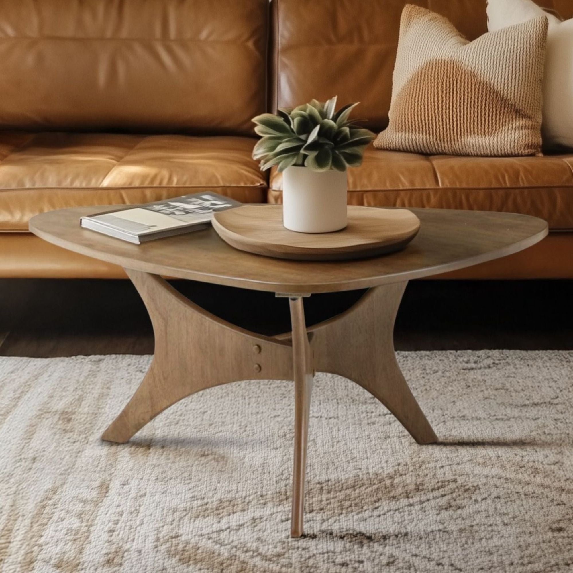 Blaze Triangle Wood Coffee table
