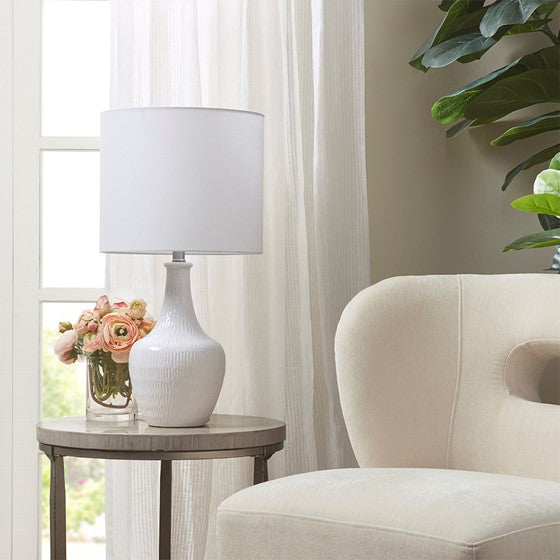 Celine Tap-Control and Dimmable Accent Table Lamp with Power Outlet