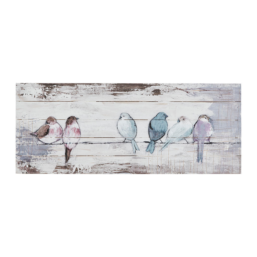 Perched Birds Half-moon 2-piece Metal Wall Decor Set