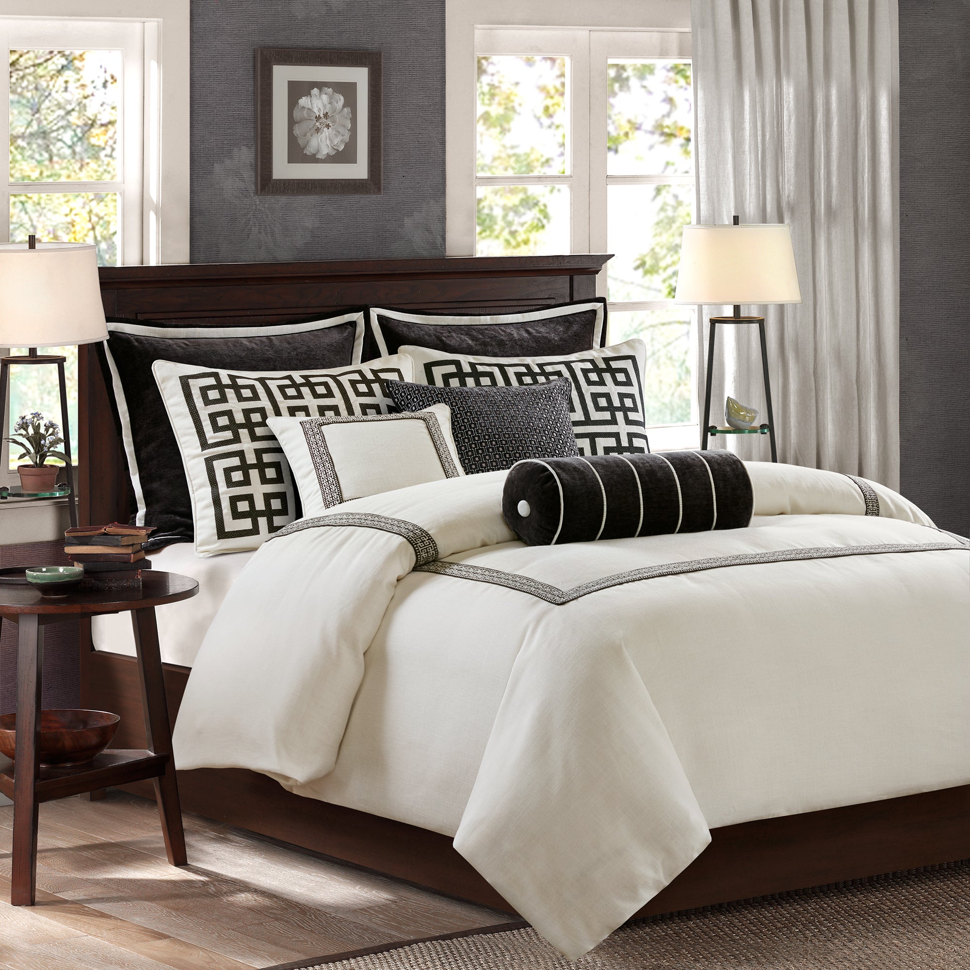 Embroidery Oversized Duvet Style Comforter Set