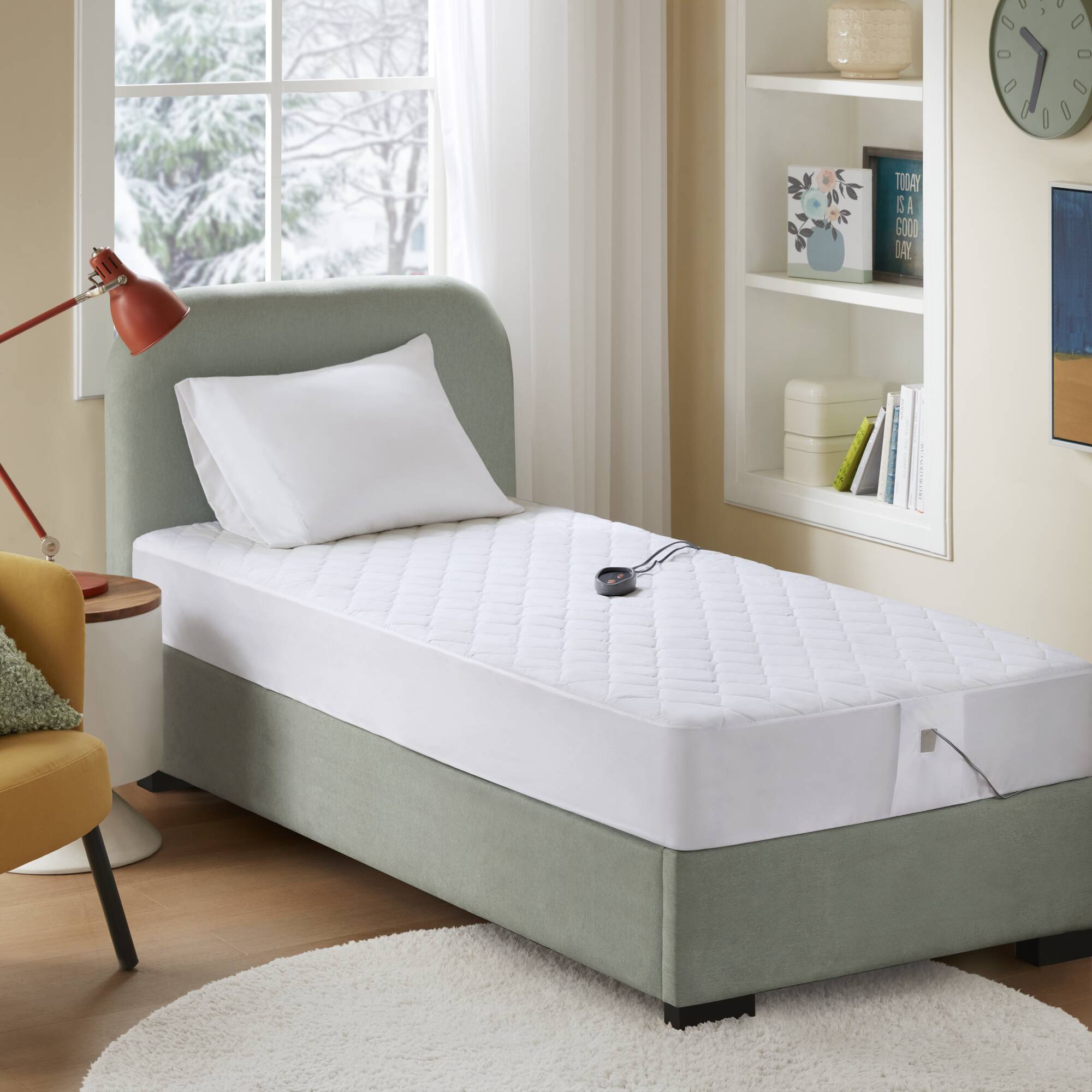 Cotton Blend Heated Mattress Pad