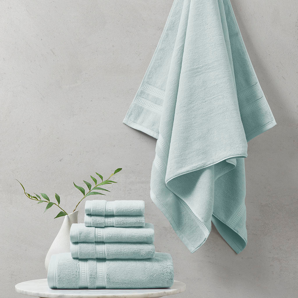 Plume 100% Cotton Feather Touch Antimicrobial Towel 6 Piece Set