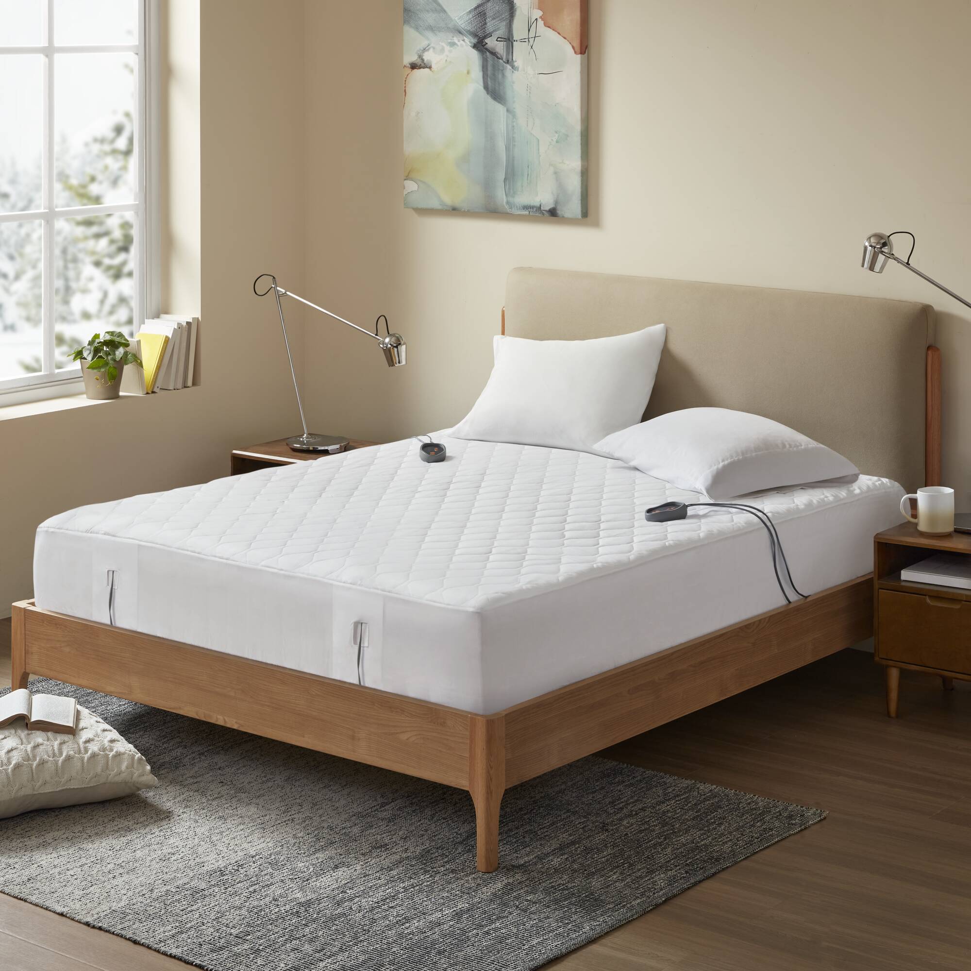 Heated Microfiber Mattress Pad with 3M Scotchgard