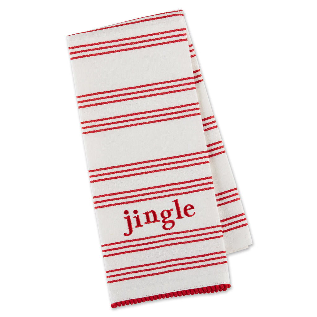 Jingle Embellished Dishtowel