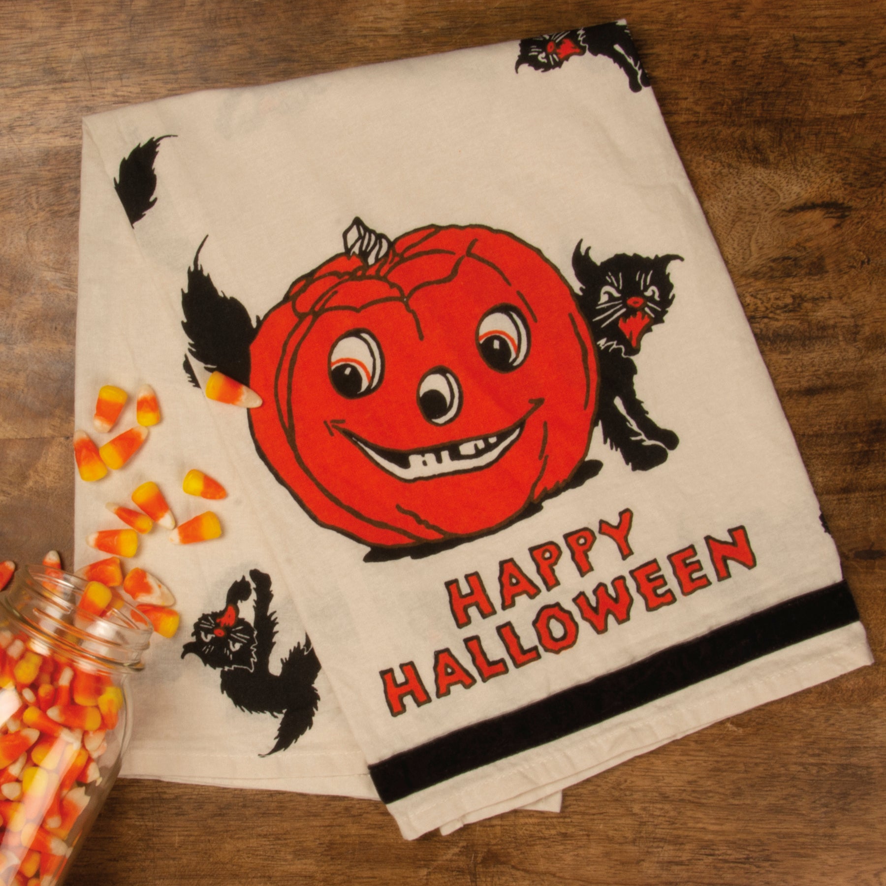 Vintage Styled "Happy Halloween " Kitchen Towel