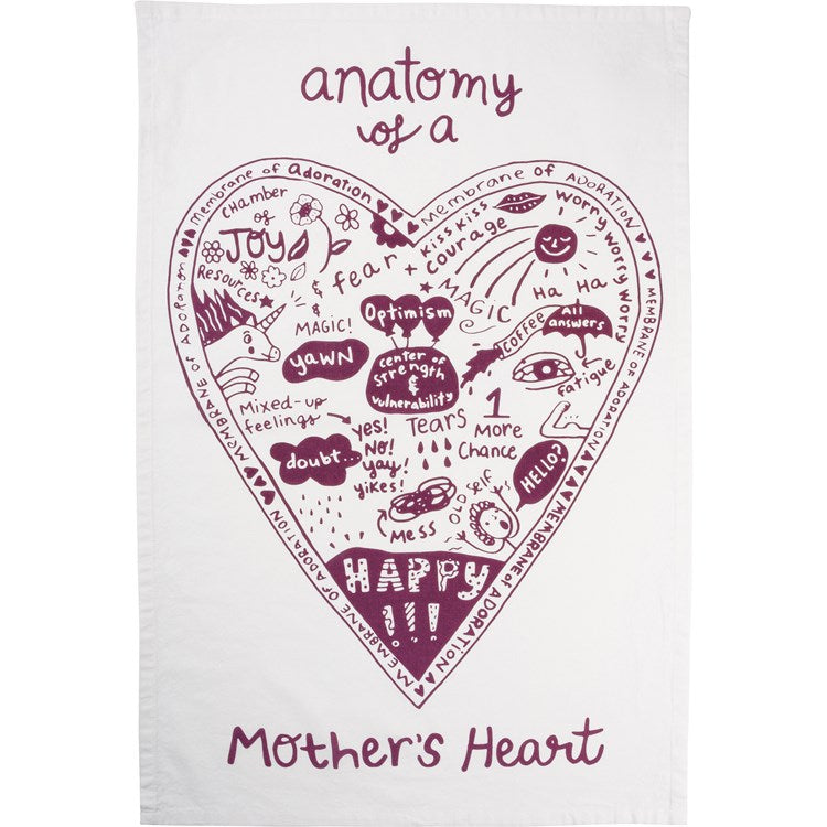 Anatomy of Heart - Mom's Kitchen Towel