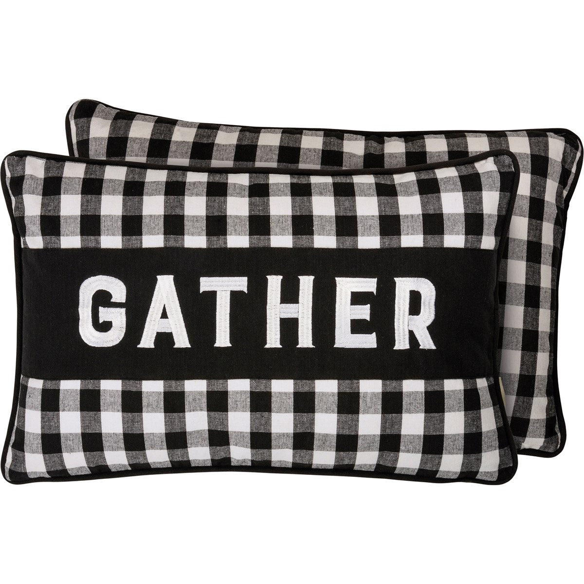 "Gather" Gingham Check Pillow