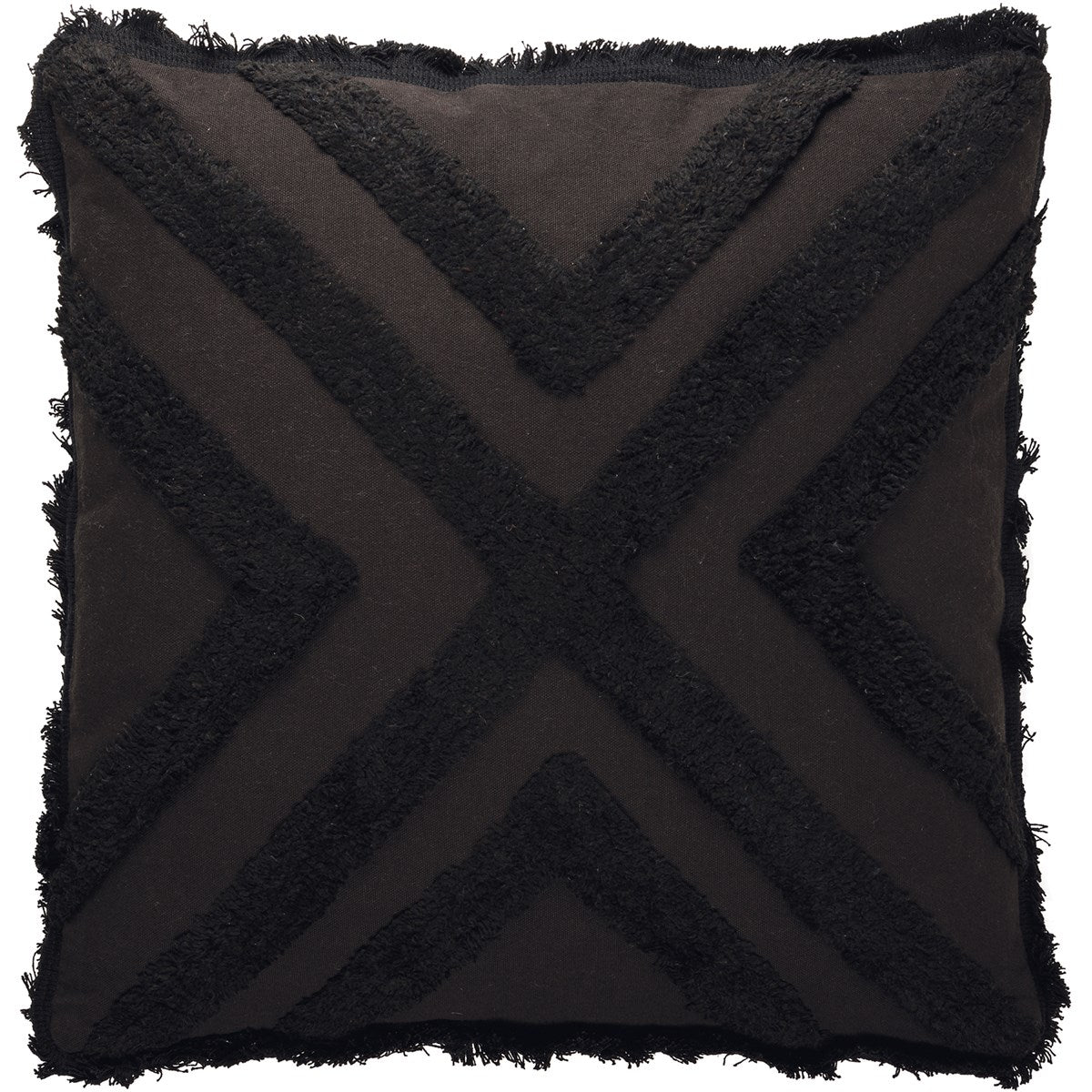 Geometric Fringe Pillow