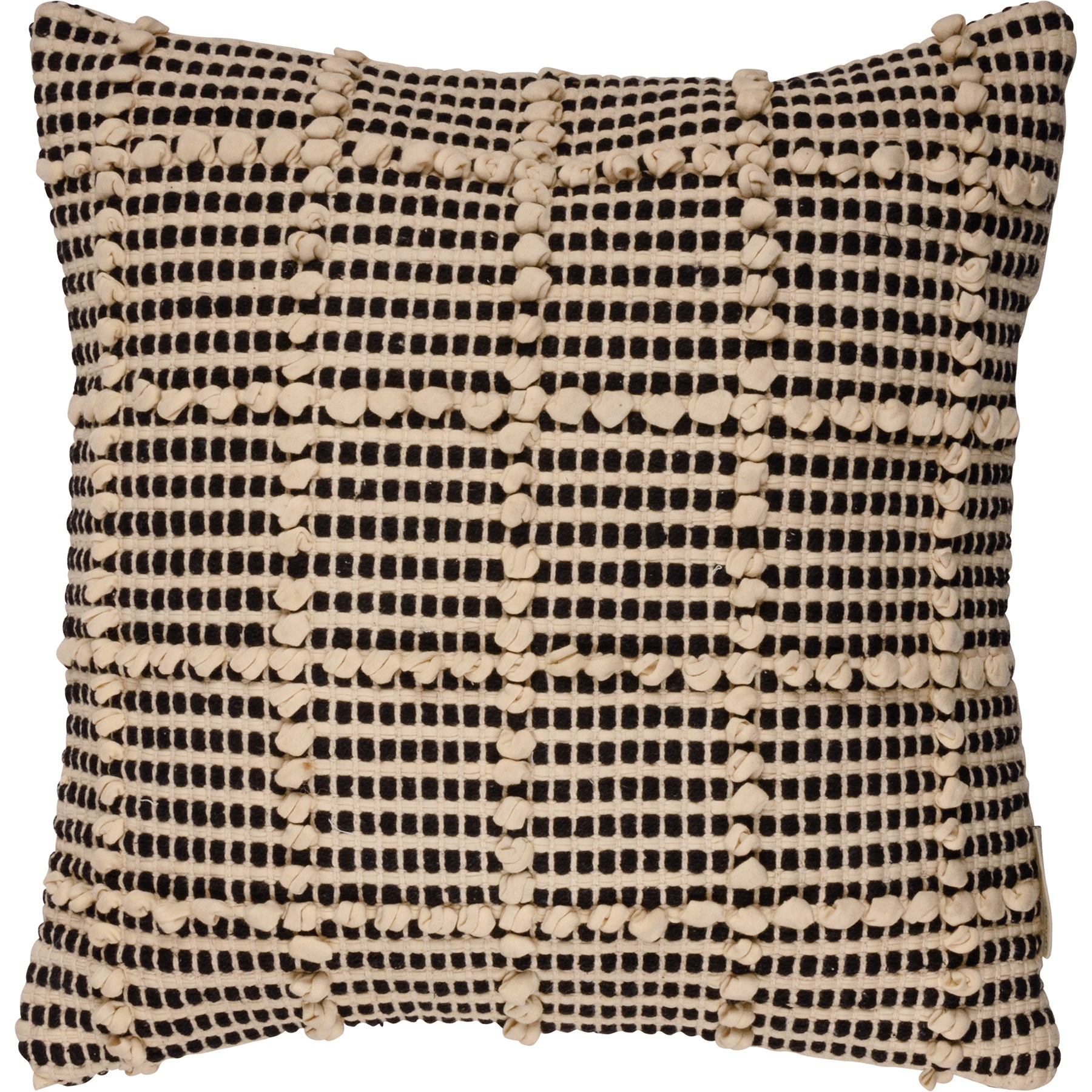 Geometric Grid Textured Pillow
