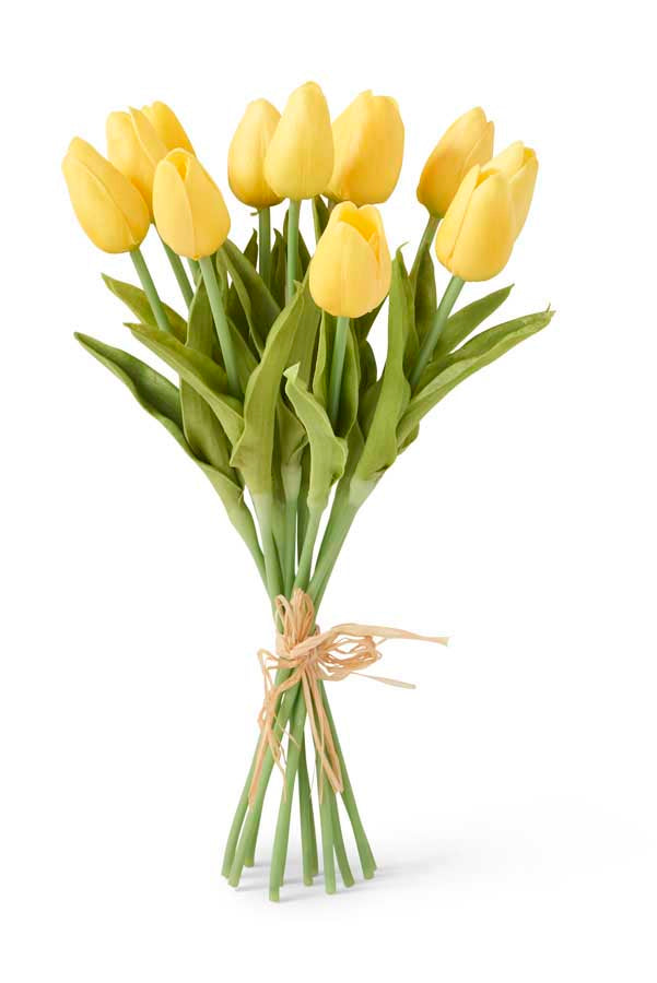 Real Touch Tulip Bundle - 13.5" Yellow