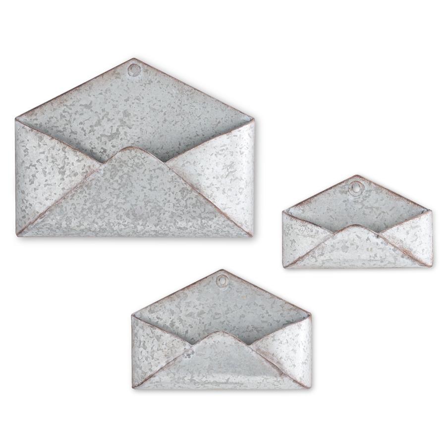 Metal Wall Envelope Pockets (S/3)