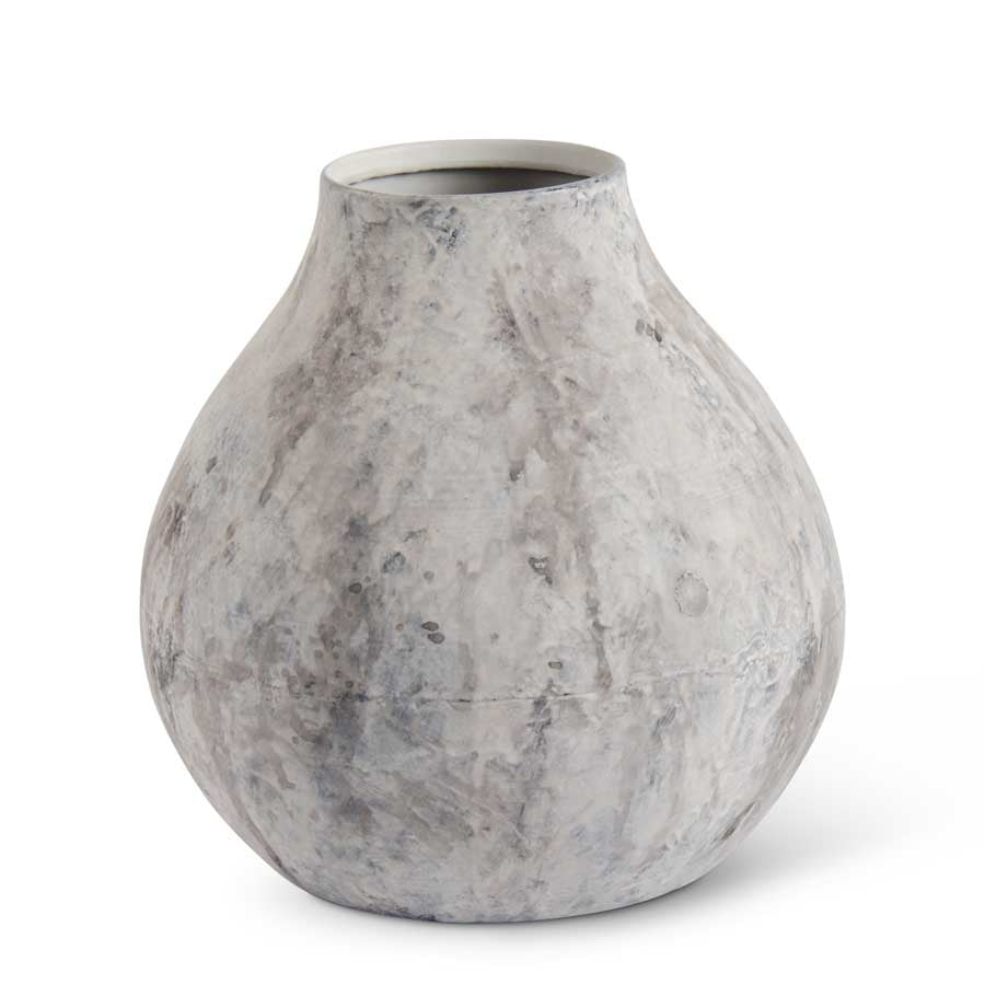 Gray Metal Acid Wash Vase (S)