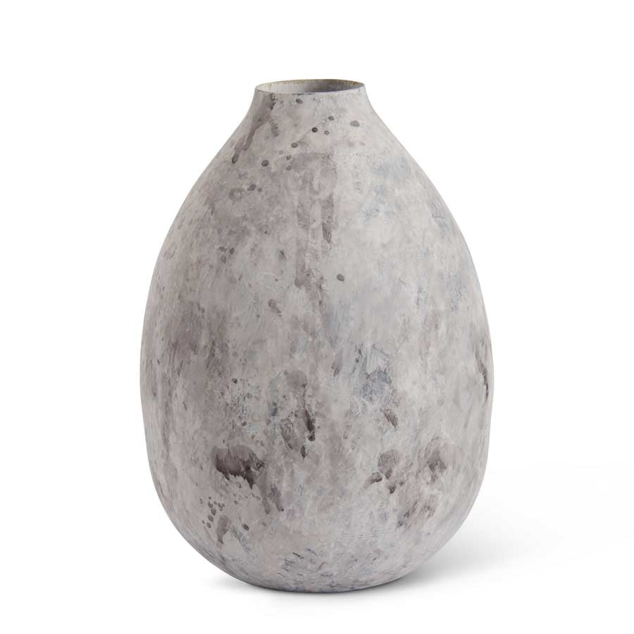 Gray Metal Acid Wash Vase (L)