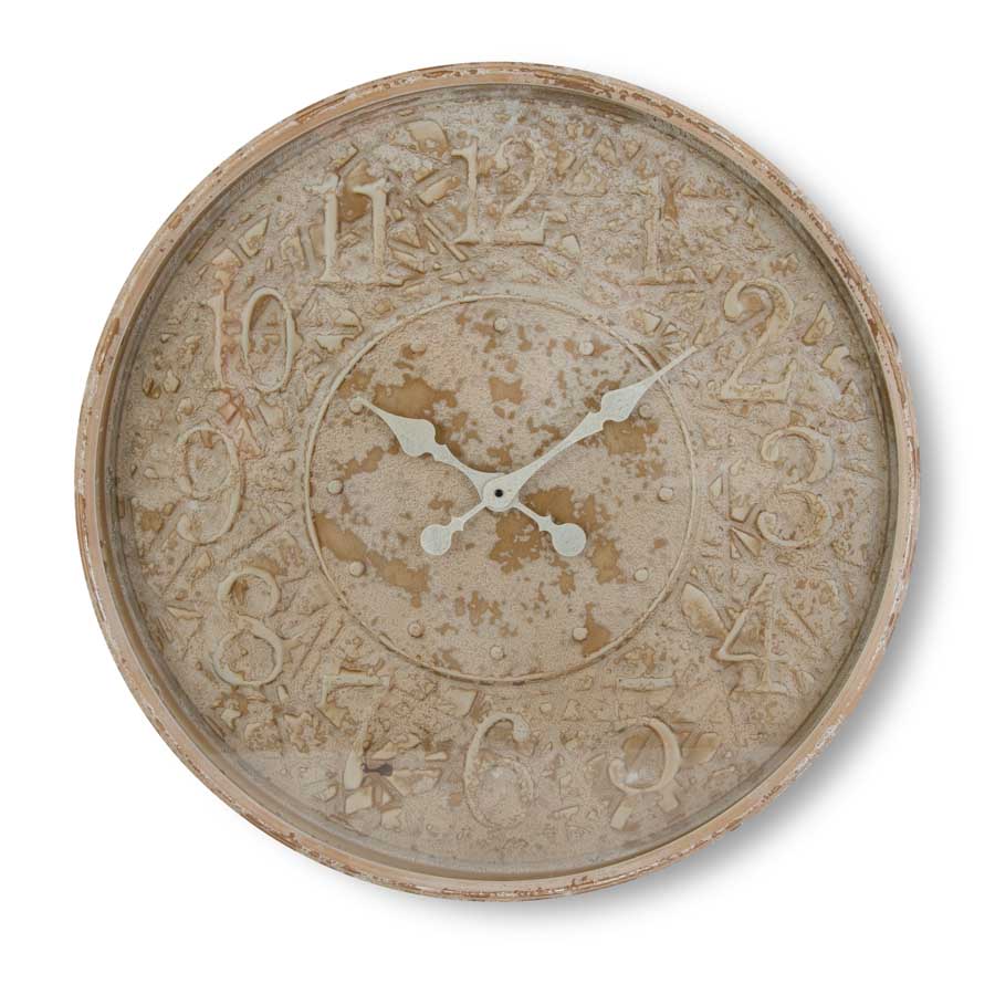 French Distressed Wall Clock