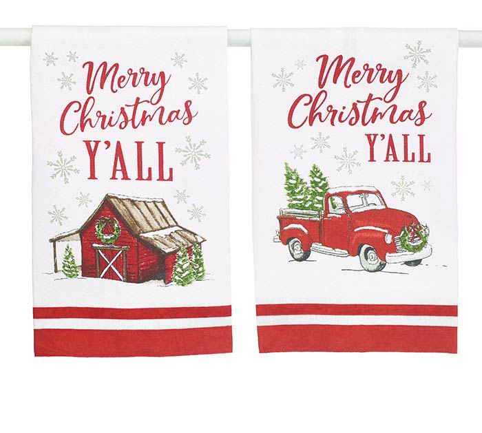 "Merry Christmas Y'All" Towels