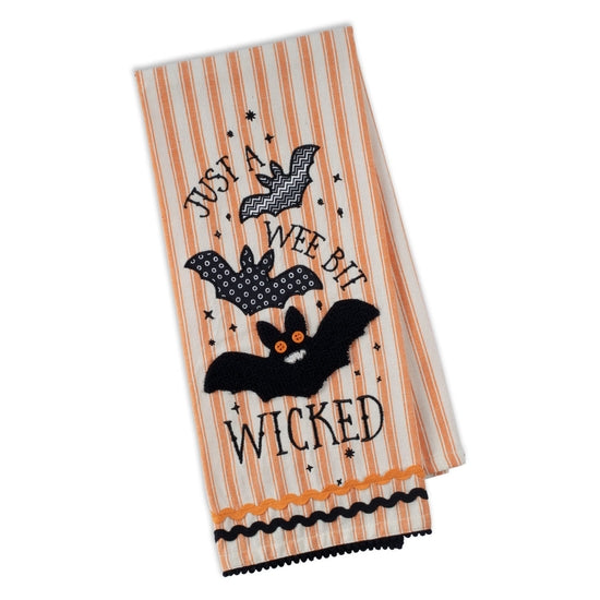Wicked Bats Embellished Kitchen Towel