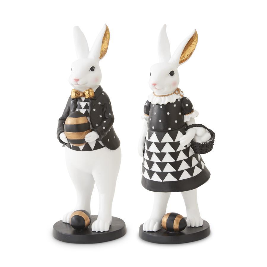 Harlequin Bunny - Black and Gold Dressed