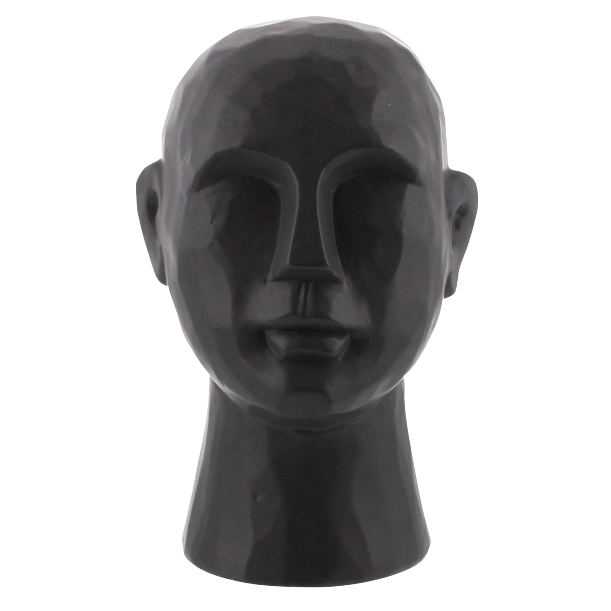 Matte Black Ceramic Bust - Large (5610094100637)