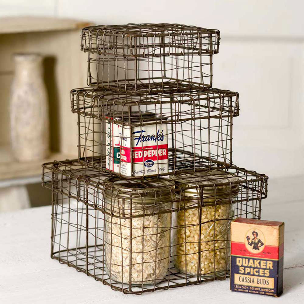 Nesting Wire Boxes (S/3)
