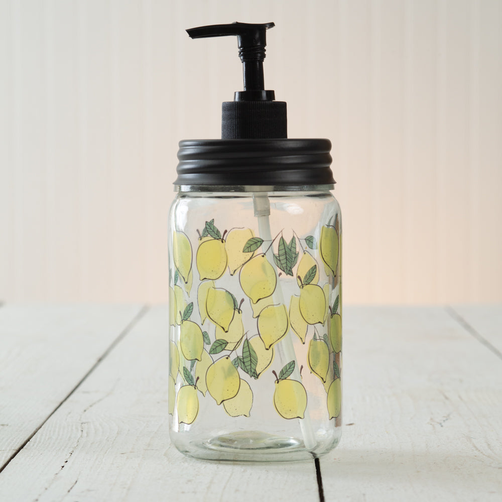 Lemon Print Soap/Lotion Dispenser
