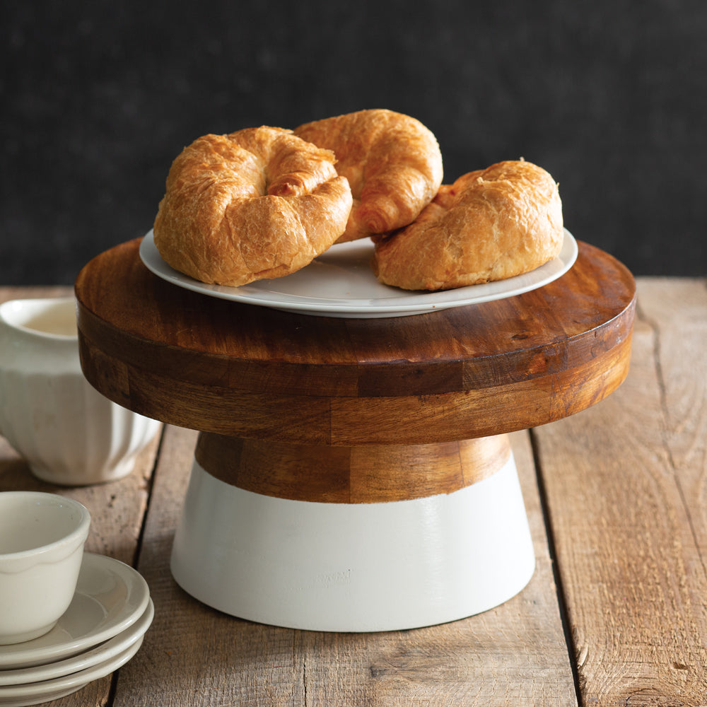 Dipped Wood Cake Stand