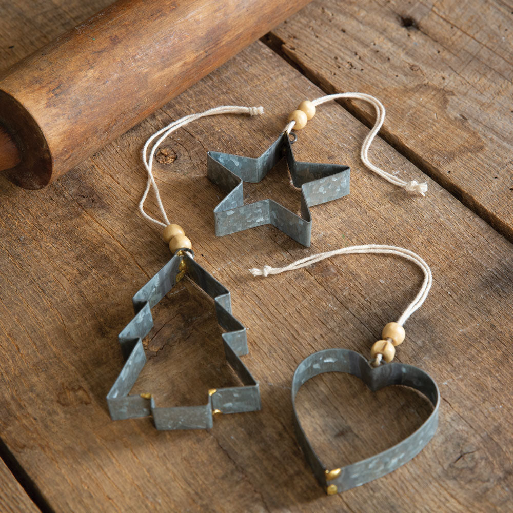 Cookie Cutter Styled Ornaments (S/3)