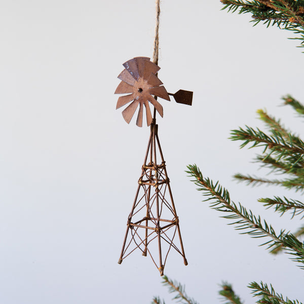 Rustic Windmill Ornament (S/4)