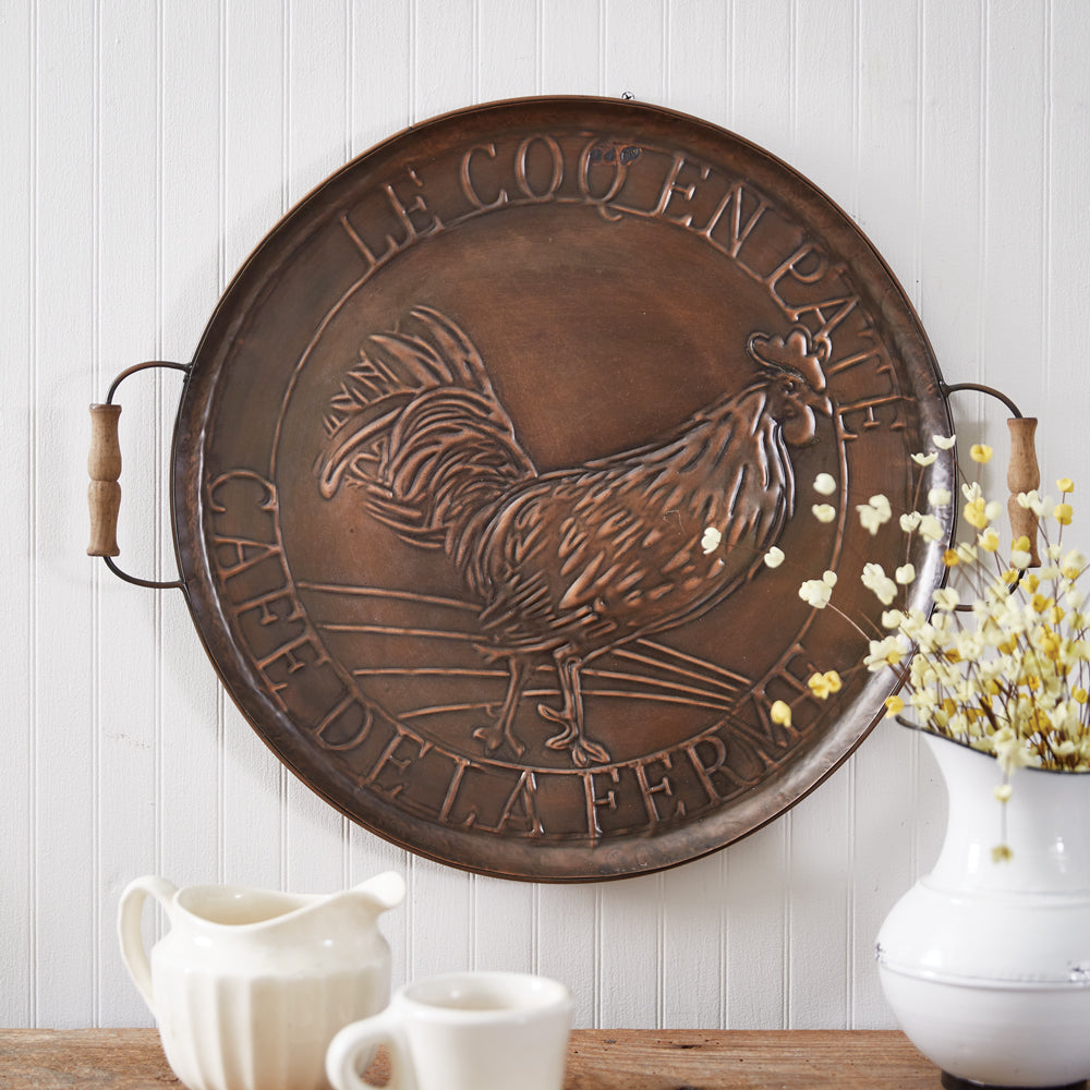 French Copper Rooster Tray