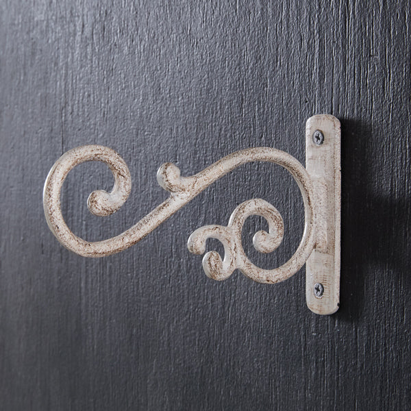 Aged Cast Iron Curly Hook (S/2)