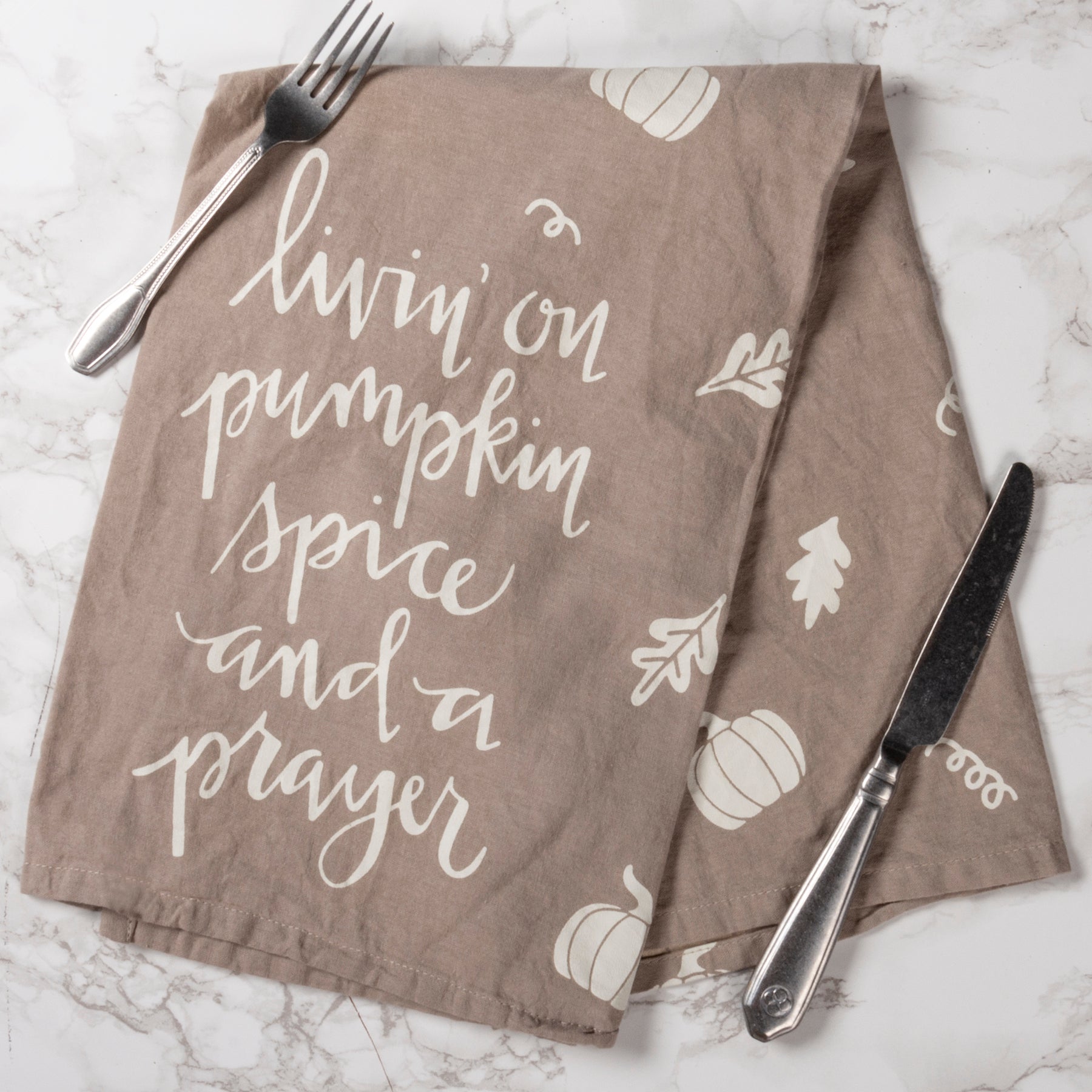 Pumkpin Spice & Prayer Dish Towel