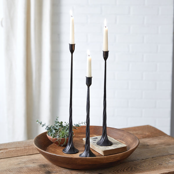 Set of Three Chaplins Taper Candle Holders