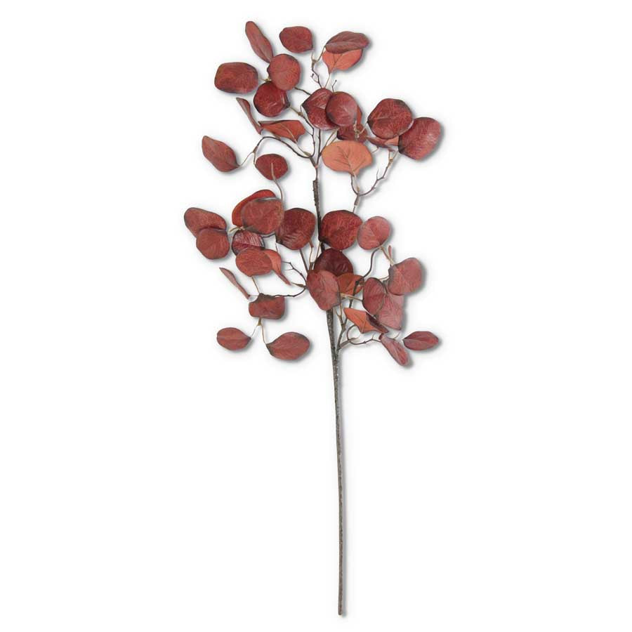 28" Gumdrop Eucalyptus Stem - Burgundy